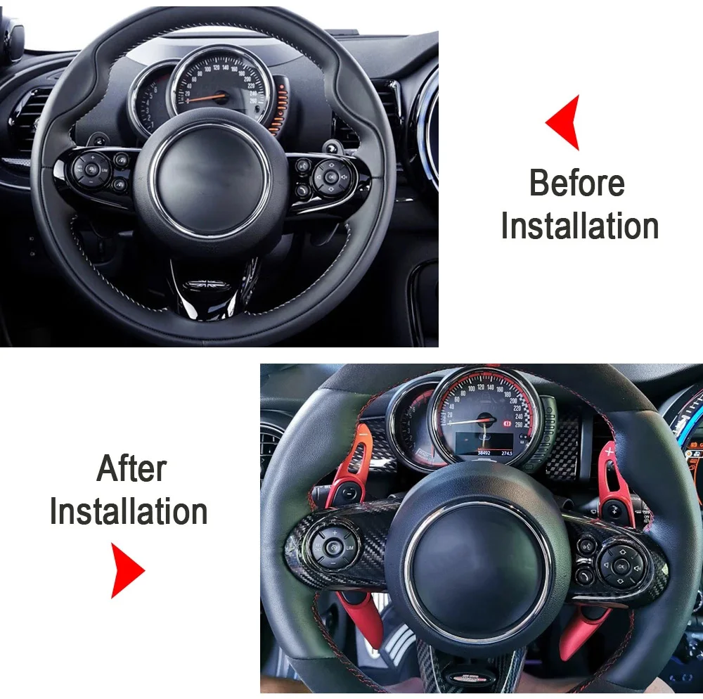

Car Steering Wheel Paddles Extension DSG For MINI Cooper S JCW MK3 F54 F55 F56 F57 F60 CLUBMAN COUNTRYMAN Paddle Shifter Sticker