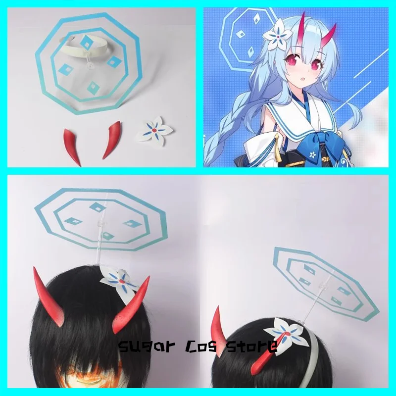 Реквизит для косплея Waraku Chise головной убор синего цвета в стиле архива подарок на