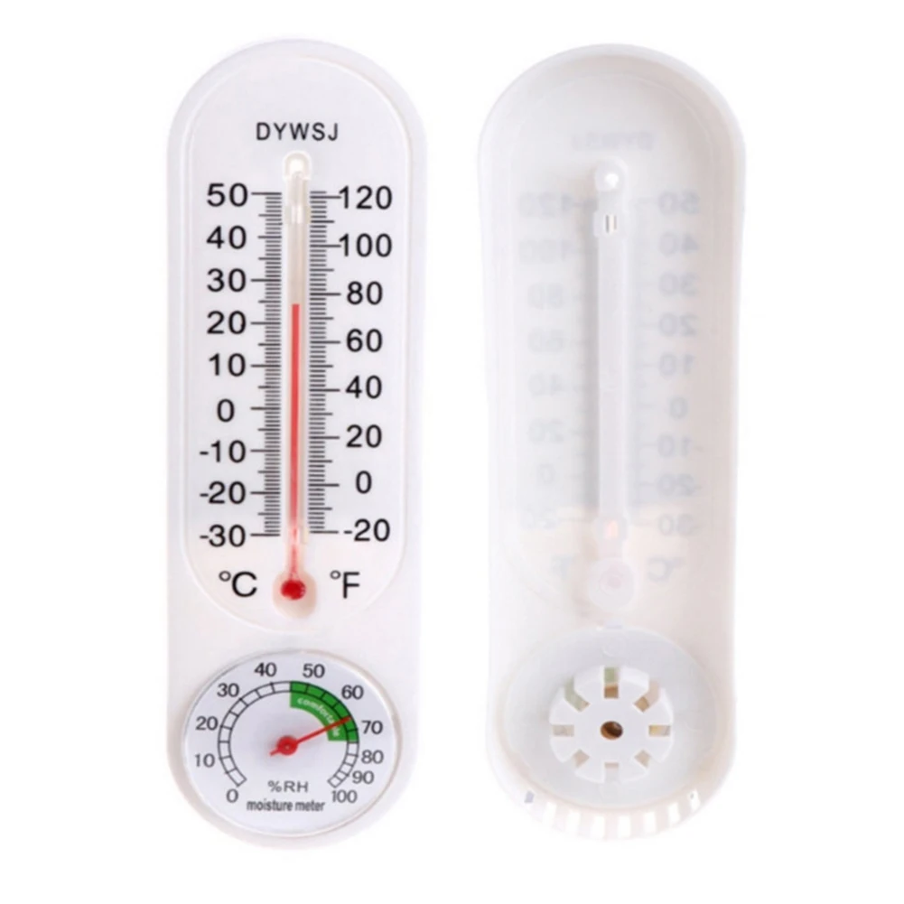 

1PC Long Type Wall Hanging Thermometer Humidity Meter Hygrometer -30~50°C -20-120 (RH) Home Garden Breeding Thermometer Tool