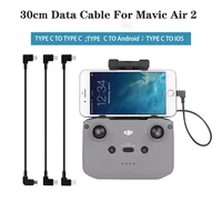data cable for mavic mini 2 control micro usb type c ios android otg for dji mavic air 2 tablet smartphone drone accessories