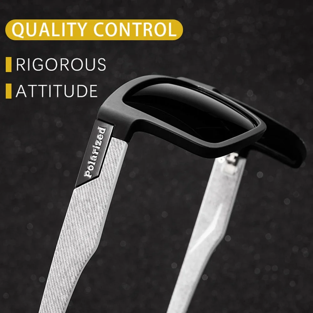 Роскошные поляризационные солнцезащитные очки модные мужские Квадратные