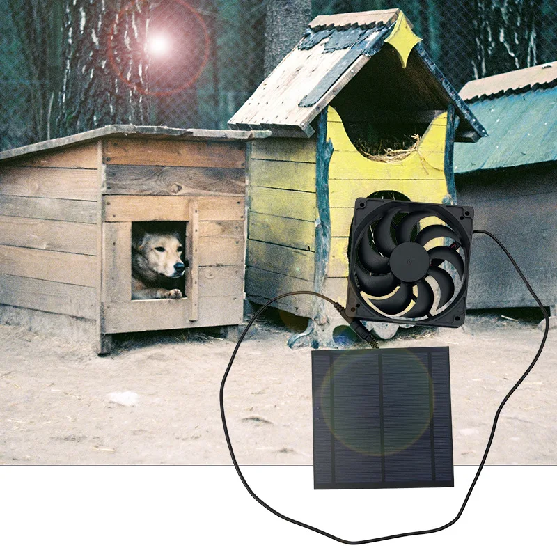 

5W 6V Solar Panel Kitchen Pet House Chicken Kennel Ventilation And Heat Dissipation Fan Solar Panel Electric Fan