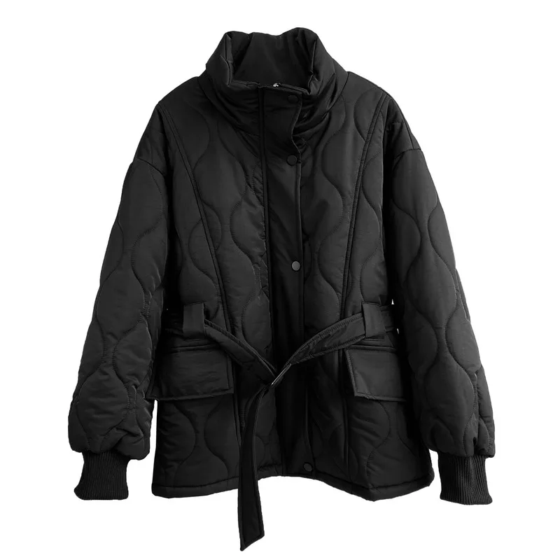 Outwear Women Jacket Winter Elegant Solid Parkas Cotton Coat Thick Warm Female Loose Short High Quality Oversize Overcoat Sweet
