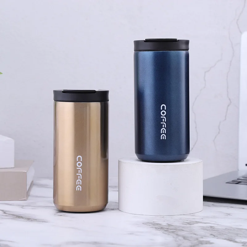 

350ml/500ml Double Stainless Steel 304 Coffee Mug Leak-Proof Thermos Mug Travel Thermal Cup Thermosmug Water Bottle For Gifts