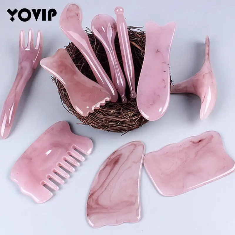 

1pc Resin Guasha Scraping Massage Scraper Face Neck Skin Massager Face Eye Care Massage Tools