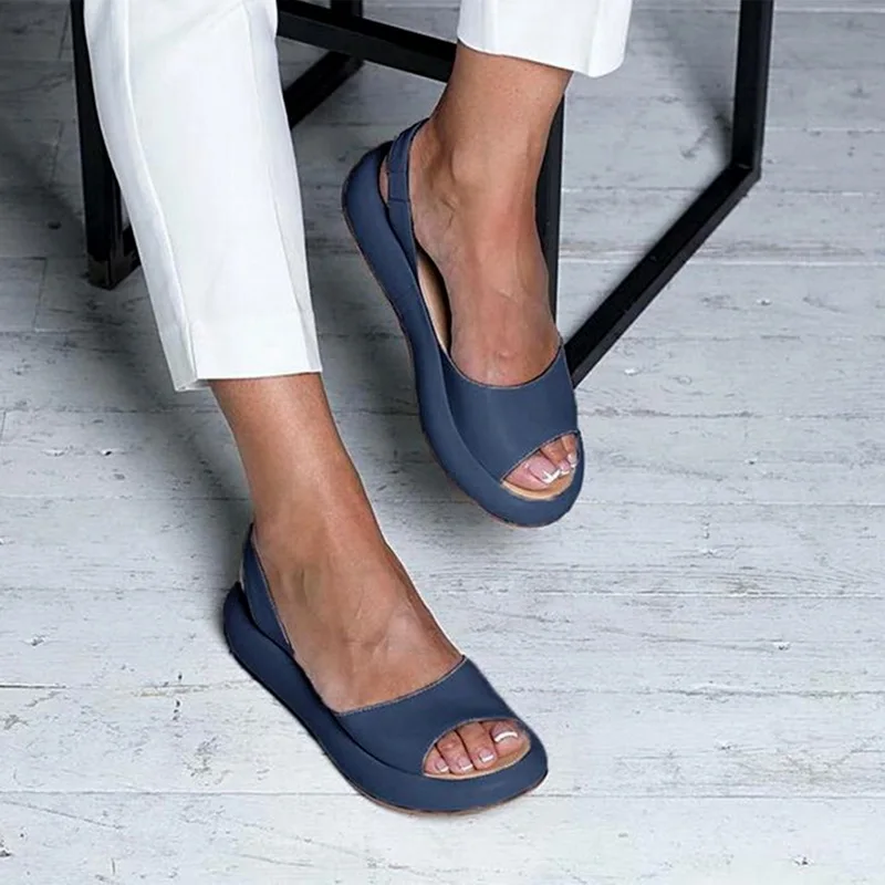

Women Sandals Flops Fashion Rome Slip-On Breathable Non-slip Shoes Woman Slides Solid Casual Female 2019 Dropshipping