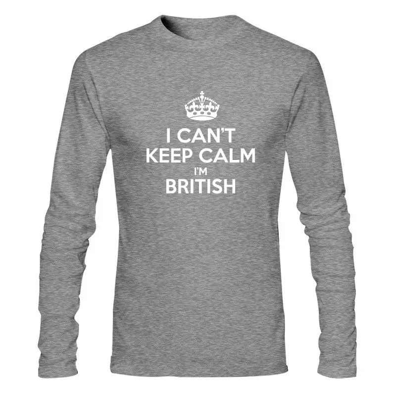 

Мужская одежда, популярная Повседневная футболка для мужчин, лето, я не могу надеть спокойствие, я Британский забавный мужской подарок, Вели...