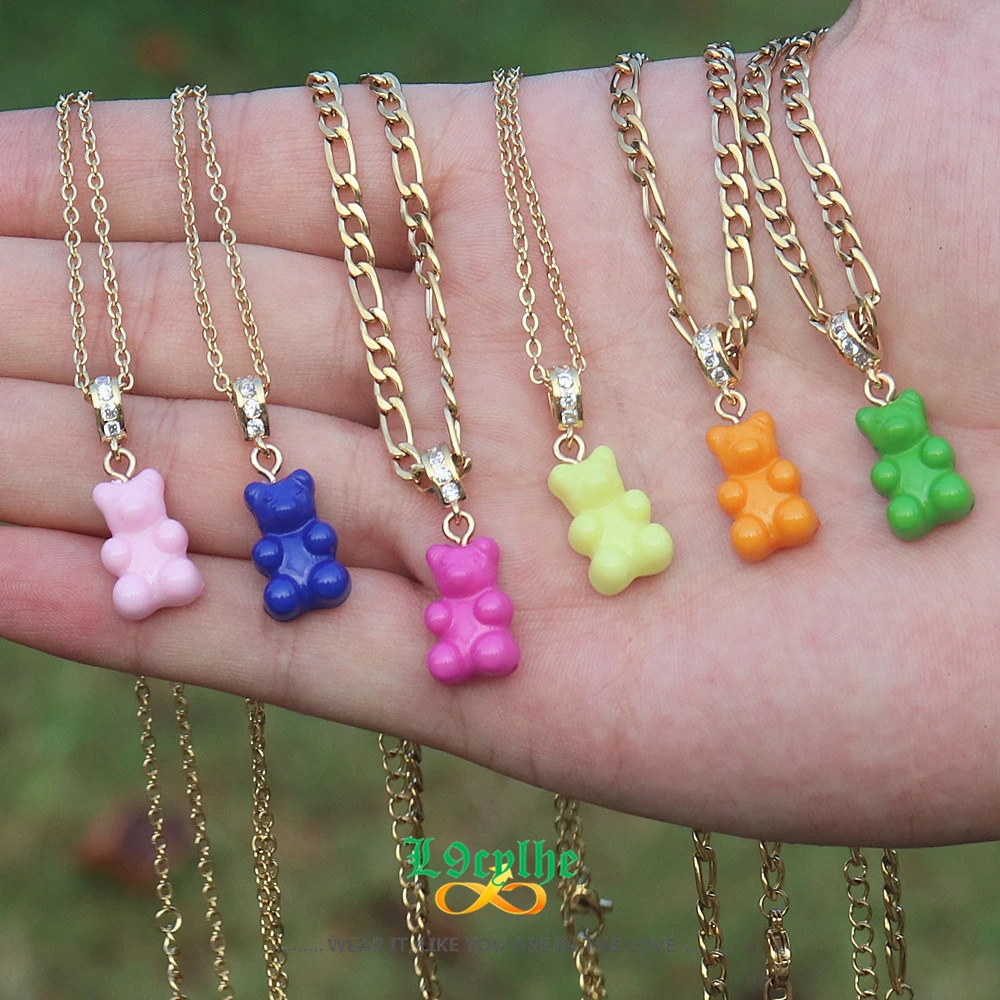 Аксессуары ручной работы ожерелье в виде медведя из жевательной резины для