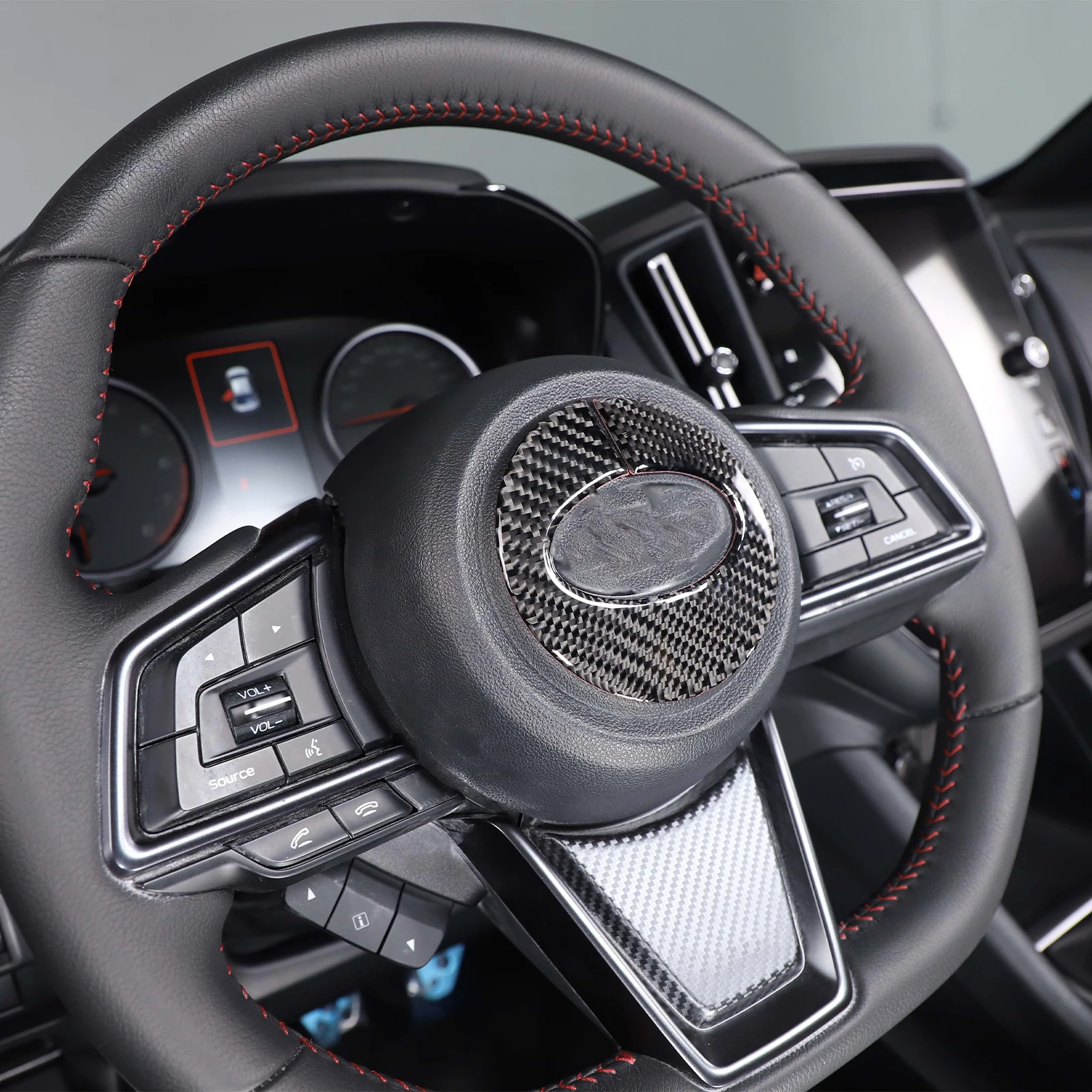 Для Subaru WRX STI LEVORG 2022-2023 мягкое карбоновое рулевое колесо с логотипом кольцо