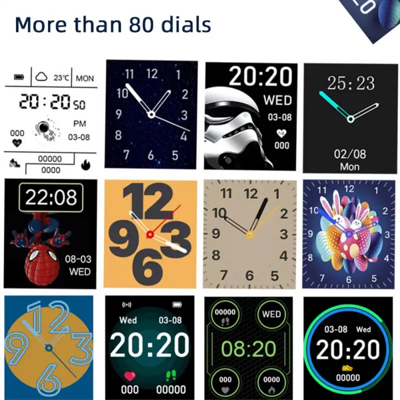 

Smartwatch 170mah 1.69inch Blood Pressure Monitoring Super Long Standby For Android Ios Smart Bracelet Large Screen Watch