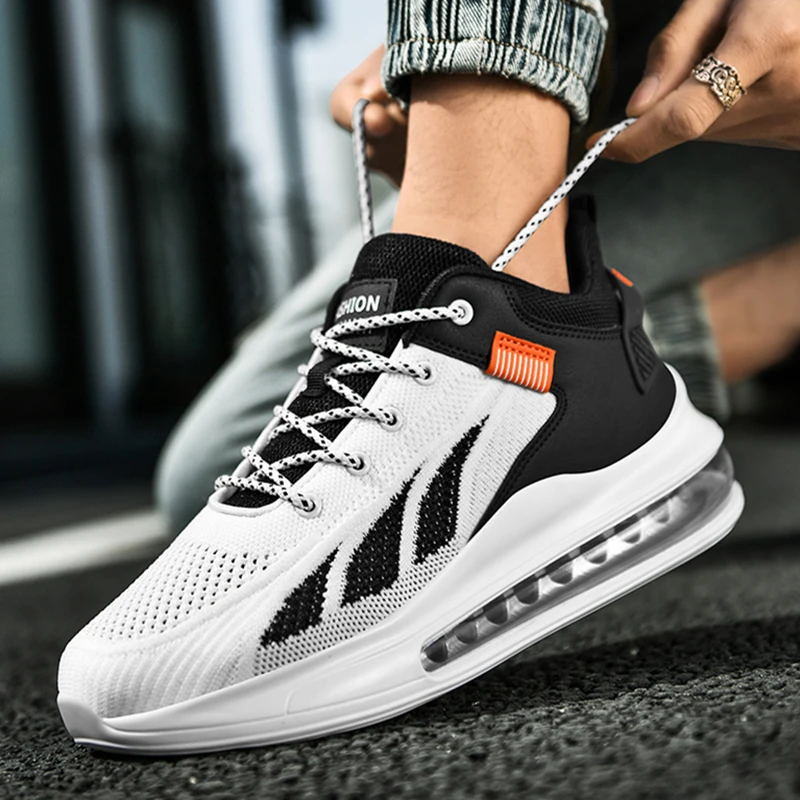 Fashion Male Sneakers Breathable Hiking Shoes Lac-up Men's Sports Running Shoes Lightweight Vulcanize Walking Zapatillas Hombre