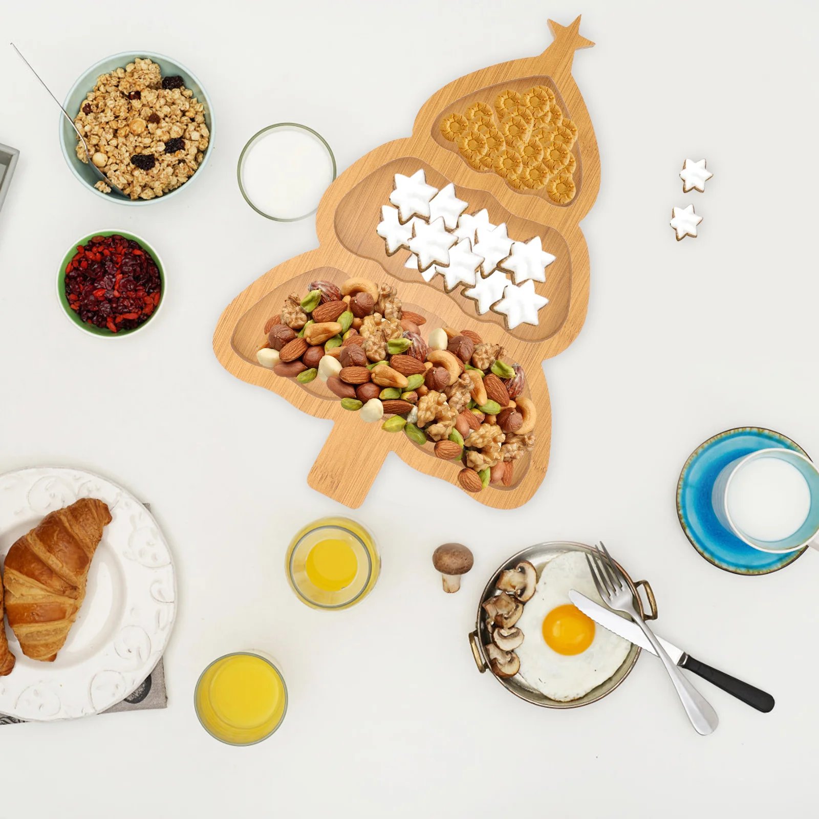 Поднос для рождественской елки офисные лампочки суши конфет чаша закусок