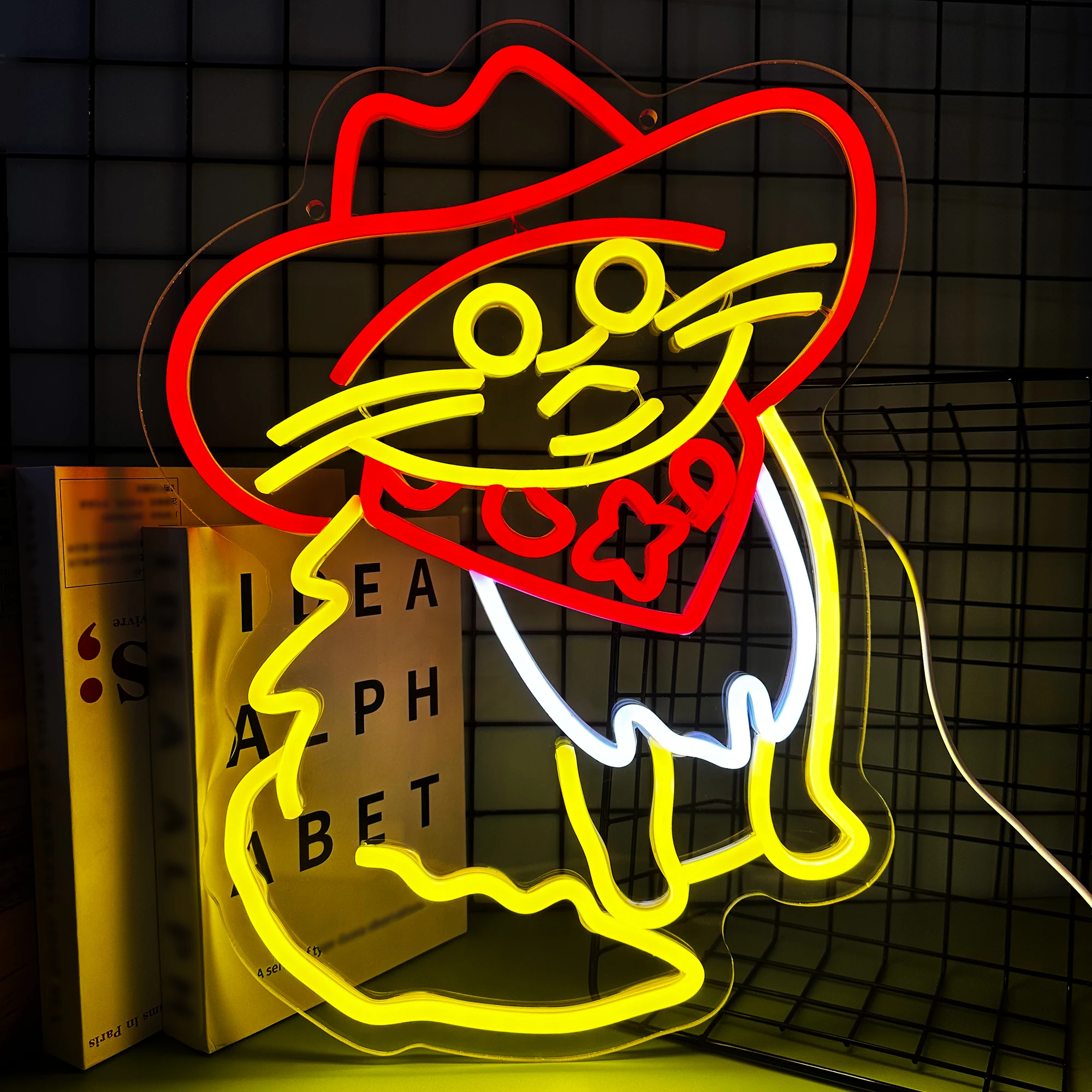 Custom Cowboy Cat Neon Sign LED Sign Bar Prom Party Club Gamer Living Room Wall Decoration Punk Personalized Neon Lamps