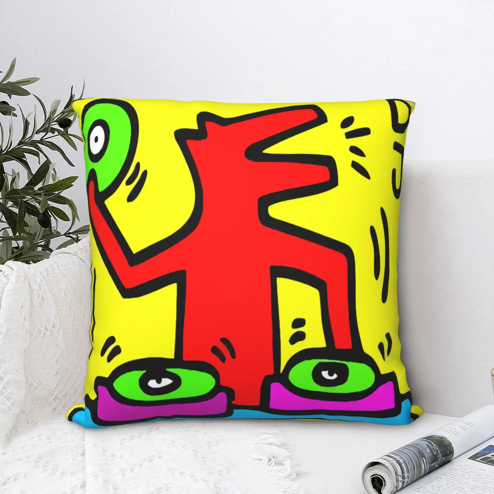 

Keiths Harings развлекательная дорожная Подушка Чехол Декоративная Подушка Чехол Наволочка Роскошные Детские Роскошные наволочки большого разм...