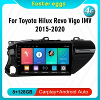 android car radio 4g carplay 2 din for toyota hilux revo vigo imv 2019 2021 car multimedia gps navigation wifi fm