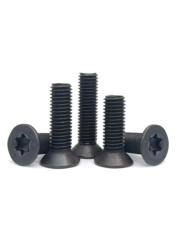 5-50 шт. M1.6, M2, M2.5, M3, M4, M5, M6, M8 Винт с шестигранной головкой со срезанным конусом из стали класса 10.9 с черным покрытием торкс.