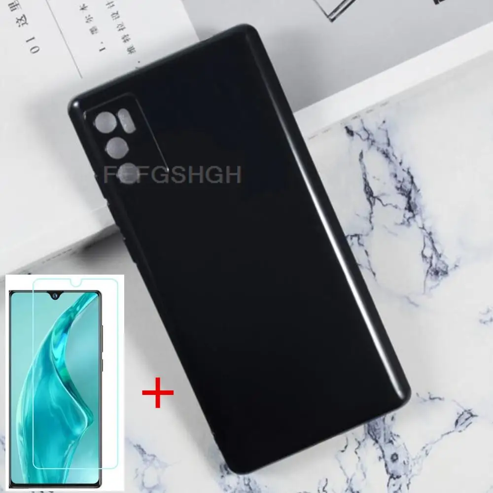 

Transparent Phone Case For Cubot P50 Case Silicon Back TPU Cover For Cubot P50 Tempered Glass Screen Protector