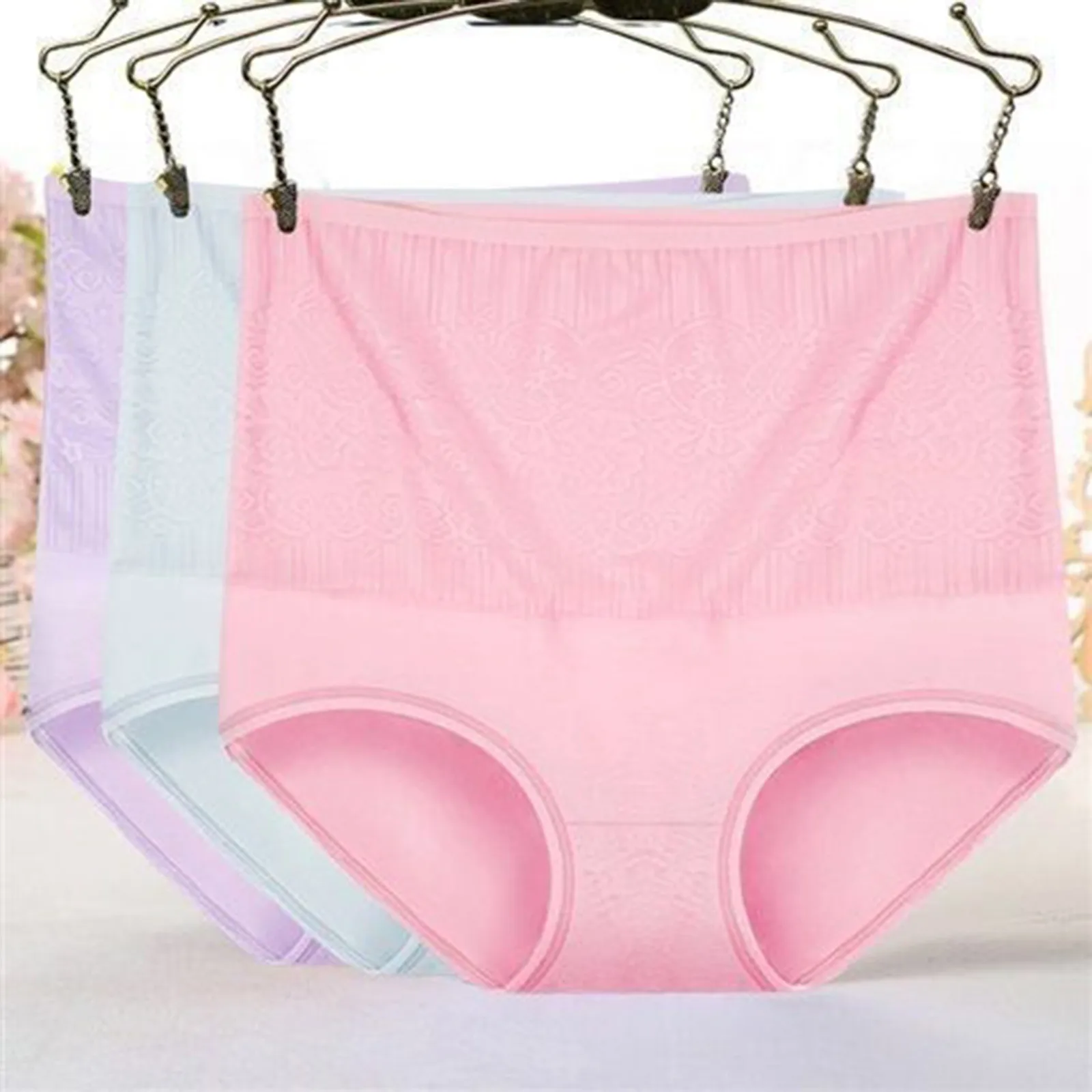 

Women High Waist Shapewear Panties Tummy Control Butt Lifter Body Shaper Underwear Ladies Solid Color Slim Waist Trainer Pants