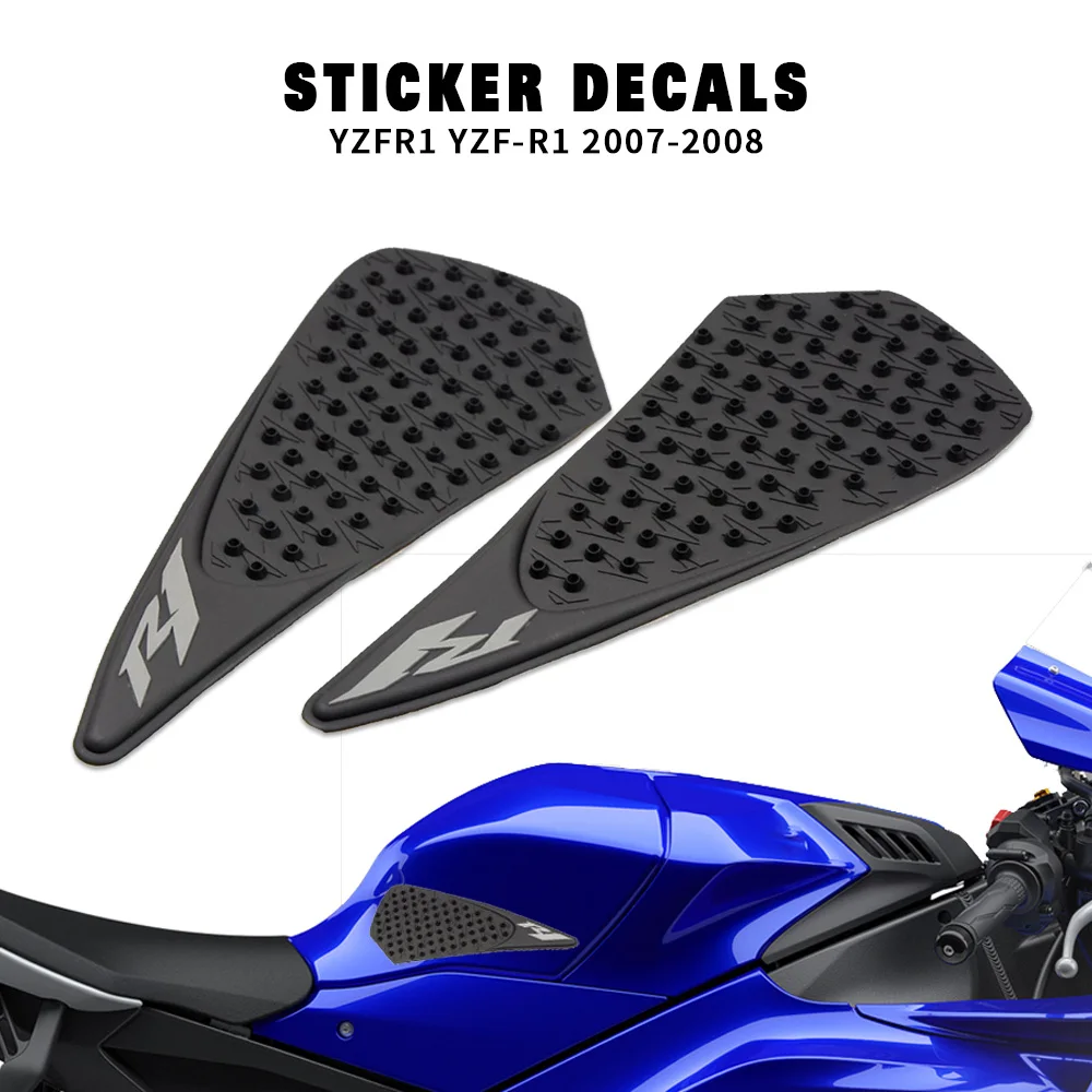 

For Yamaha YZF R1 2004 2005 2006 YZF-R1 04 06Motorcycle Anti Slip Tank Pad 3M Side Gas Knee Grip Traction Pads Protector Sticker