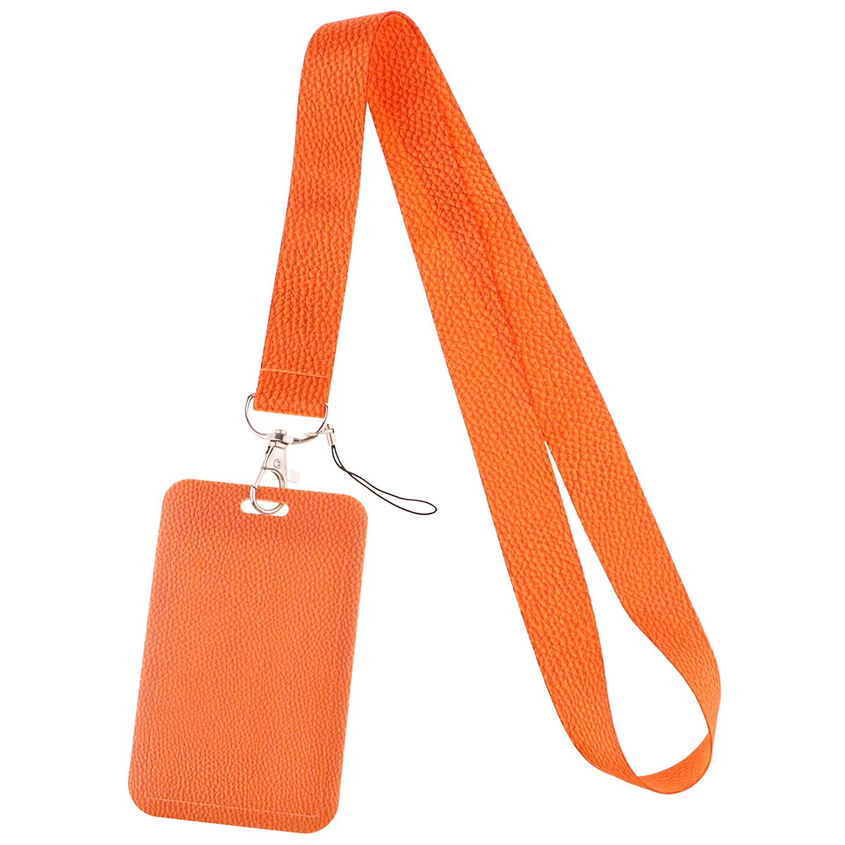 

Orange Creative Lanyard Card Holder Student Hanging Neck Phone Lanyard Badge Subway Access Card Holder Accessories Kids Key Ring
