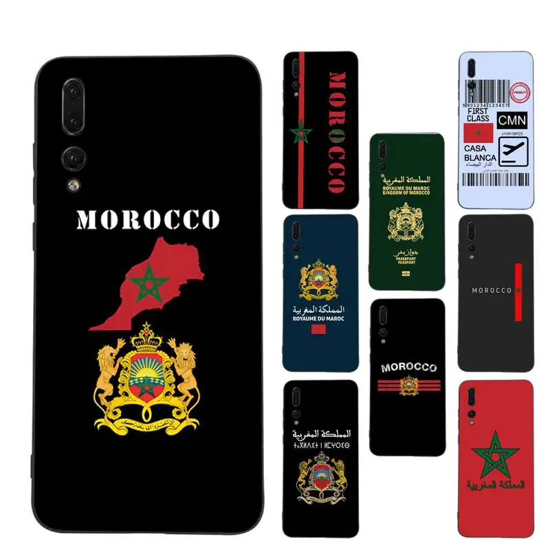 

Coat Of Arms of Morocco Flag Passport Phone Case Soft Silicone Case For Huawei p 30lite p30 20pro p40lite P30 Capa