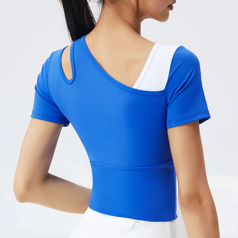 Women Sports Golf Tennis Slim Short Sleeve Athletic Workout Tops Gym Fitness Running Yoga Shirts Soft Mesh Breathable Sportswear