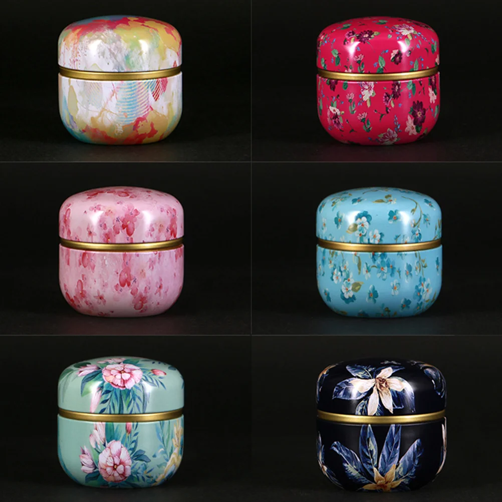 Контейнеры для пищевых продуктов с крышками круглая банка листьями чая нежная