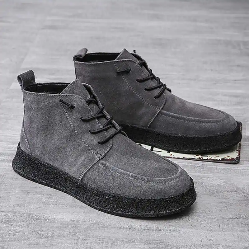 

SOLI2 New Tide Shoes Plus Warm Casual Shoes Cow Suede Leather Men's Boots Suede Man Ankle Boots Chelsea Boots Men S13440-S13457