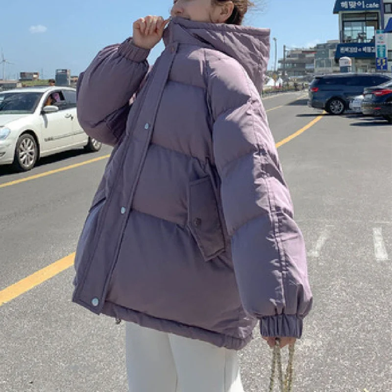 Warm Fashion Jacket Womens Hooded Coats Women Loose Cotton Padded Jackets Winter Casual Parka Ladies Outerwear Casacos Feminino