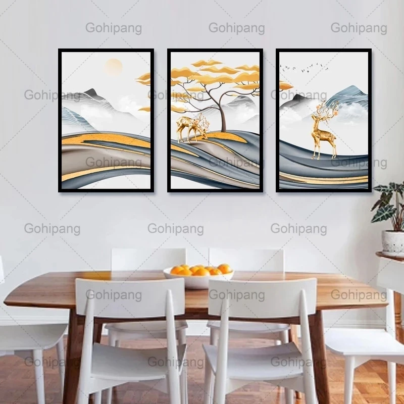 

Abstract Painting Leaves Rainbow Animal Painting Canvas Painting Wall Decoration Items Art Painting Poster Home Decoration