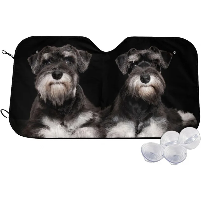 

Puppies Dog Car Windshield Sun Shade Block Uv Sunshade for Front Window Foldable Sun Visor Protector Keep Vehicle Cool