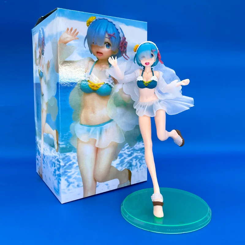 

22CM Zero-Starting Another World Two-dimensional Beautiful Girl Figures Swimsuit Rem Exquisite Gifts Decoration Model
