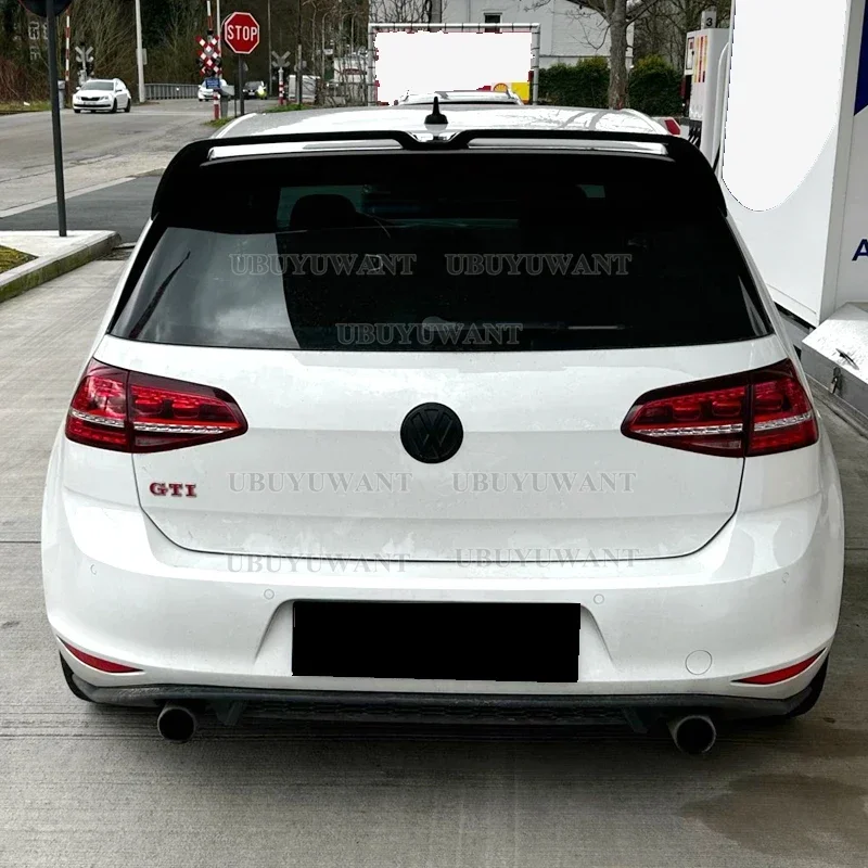 Фото Спойлер на крышу в стиле Oettinger из ABS-пластика для Volkswagen Golf MK7 7.5 GTI R GTD, задний спойлер Aleron Golf 7 2013-2020 №4