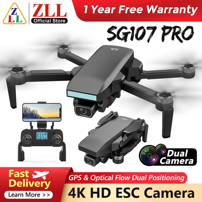 Квадрокоптер ZLL SG107 PRO складной 4K GPS Wi-Fi |