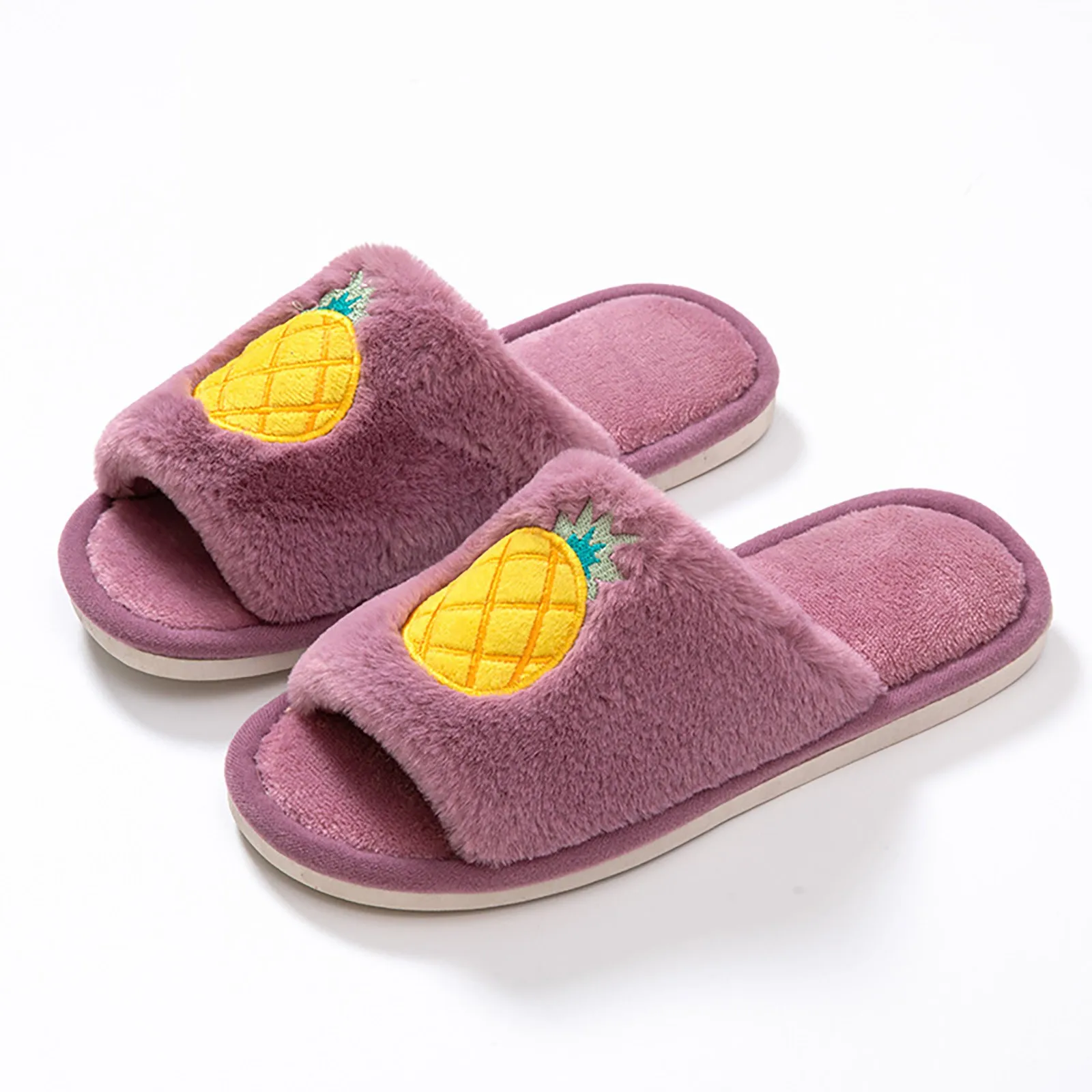 Autumn Winter Women's Slippers Warm Fluffy Fur Home Slides Non-slip Soft Plush House Furry Flat Indoor Floor Shoes Flip Flops |