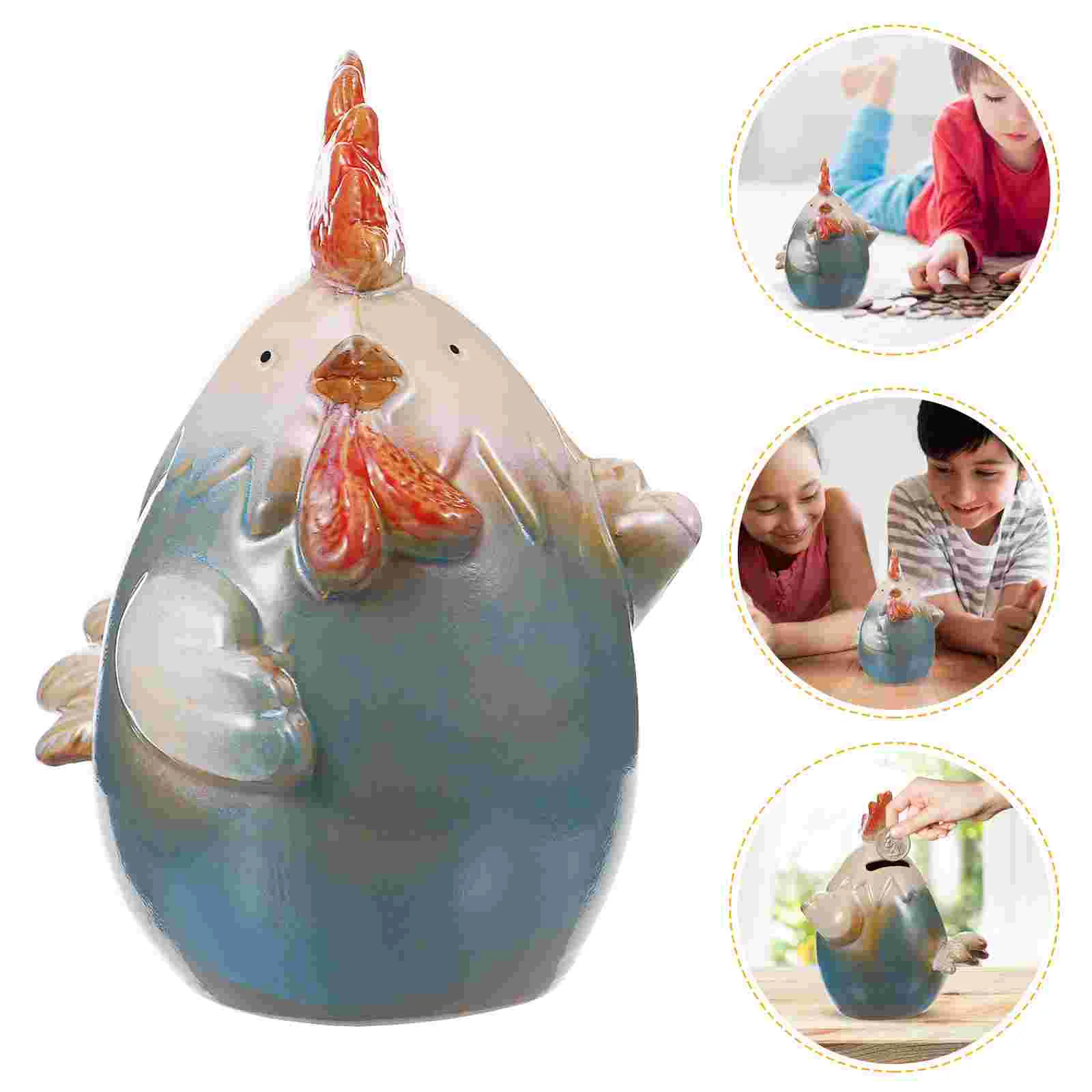 

1pc Piggy Bank Chicken-shape Saving Pot Delicate Money Box (Assorted Color)