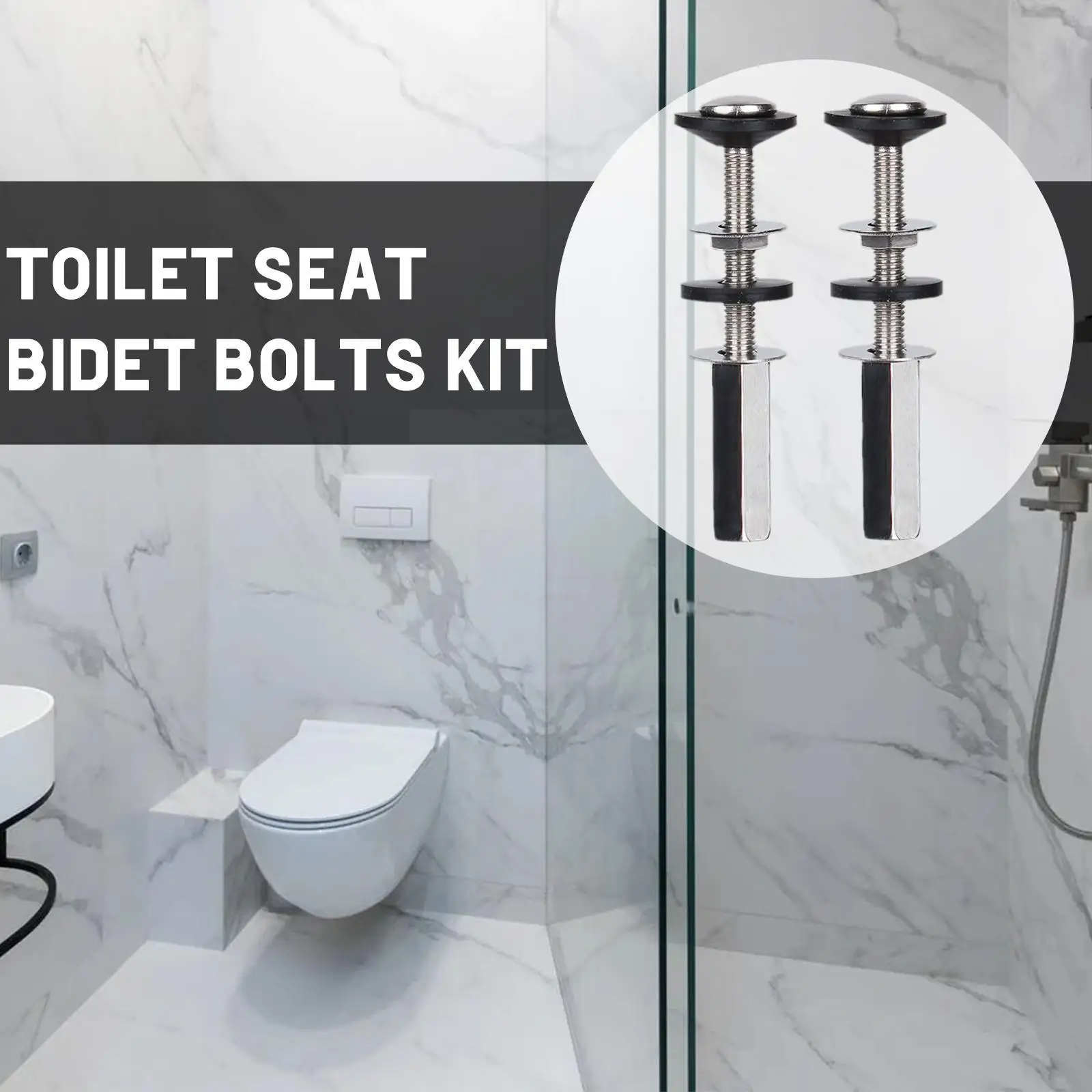 

Toilet Screw Seal Ring Toilet Screw Fixing Screw Accessories Toilet Bolt Rubber Pad V7d2