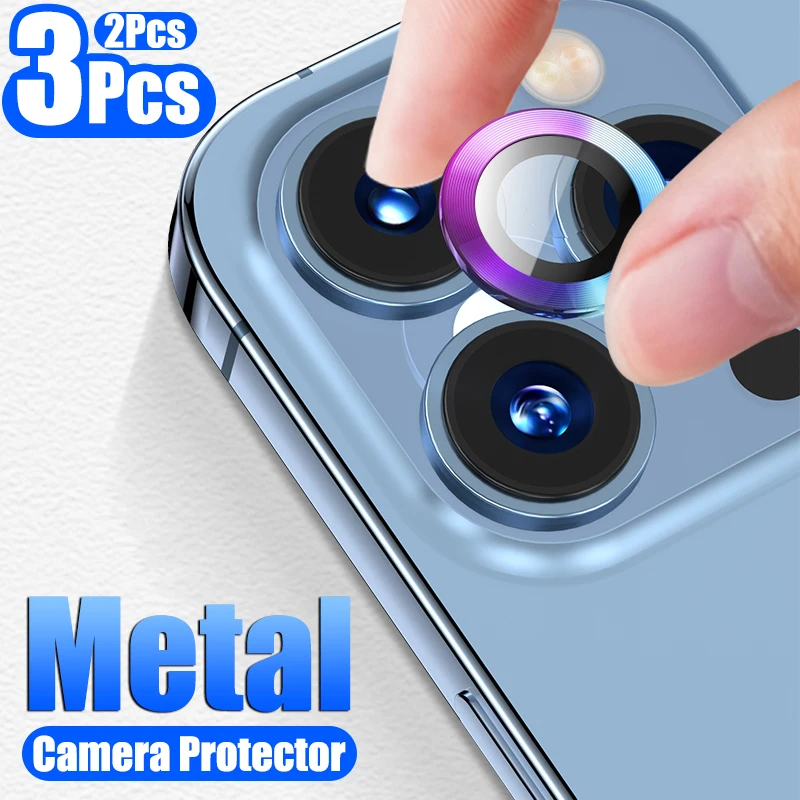

Aluminum Alloy Camera Lens Protector On For iPhone 13 12 Pro Max Mini Metal Ring Lens Glass On iPhone 11 Pro Max Protective Cap