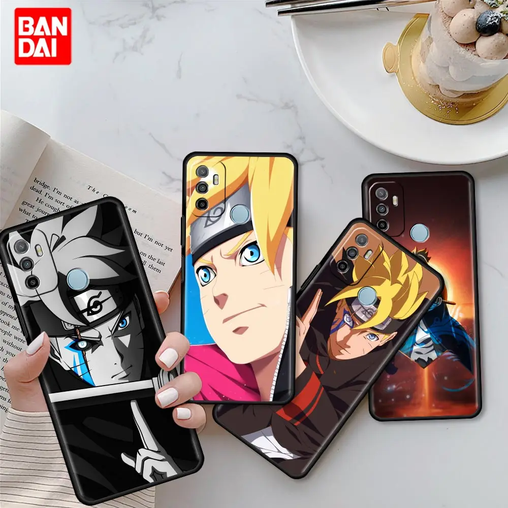 

Naruto Boruto Manga Case for Oppo A53 A52 A3s A12 A9 A15 A31 A54 A74 A93 A94 F5 Find X2 Pro Lite Silicone Luxury Cover Black