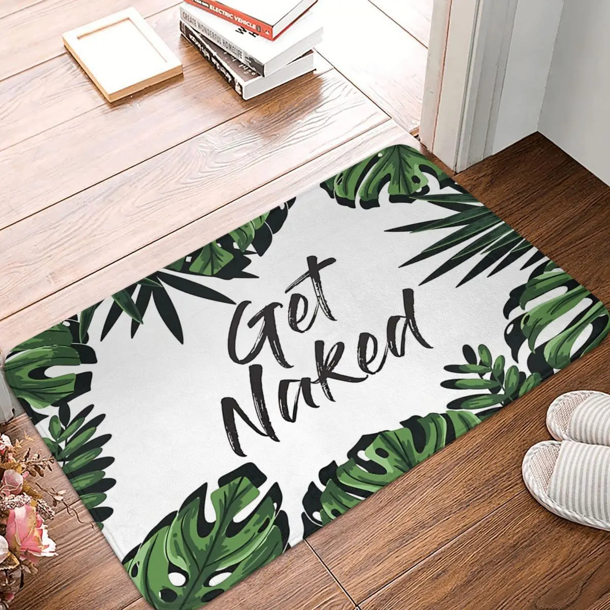 

Get Naked Bath Mat Leaves Doormat Kitchen Carpet Balcony Rug Home Decor