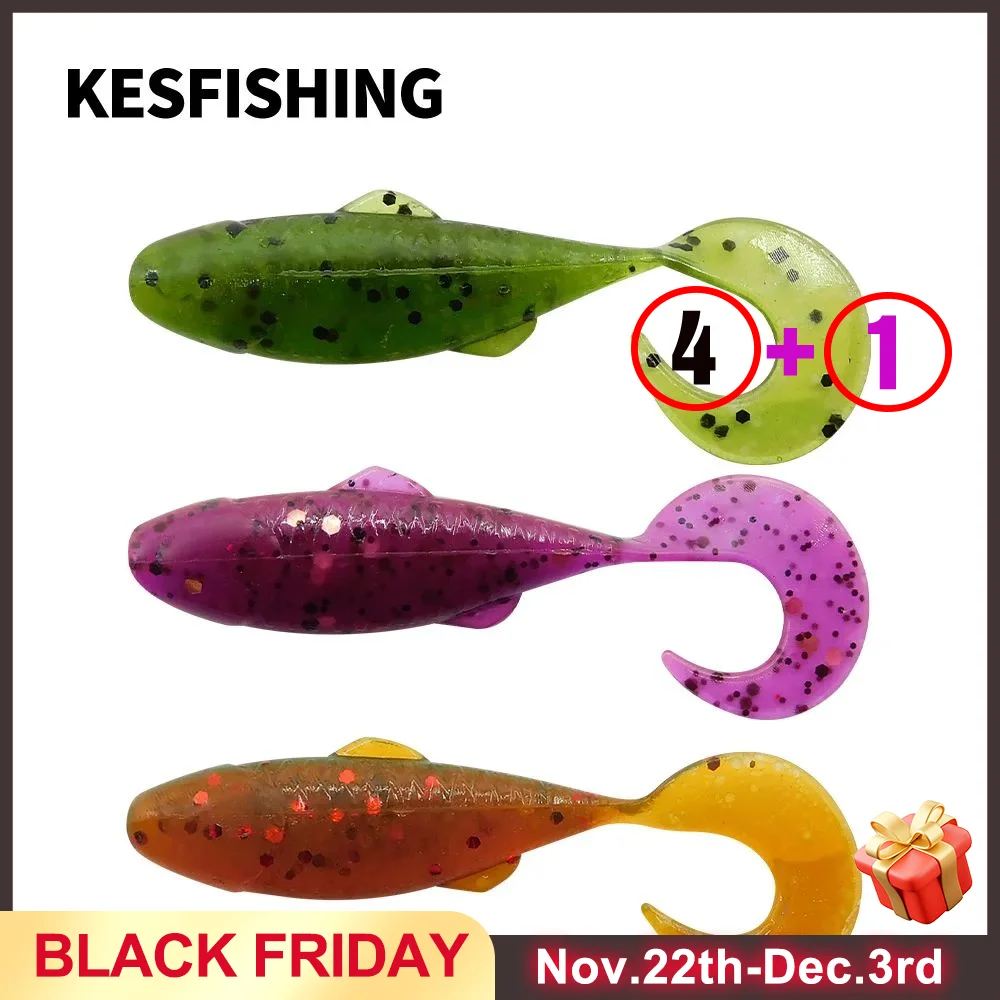 KESFISHING маленькая грунтовая приманка сексуальная Shad 45 мм 20 шт. силиконовая для