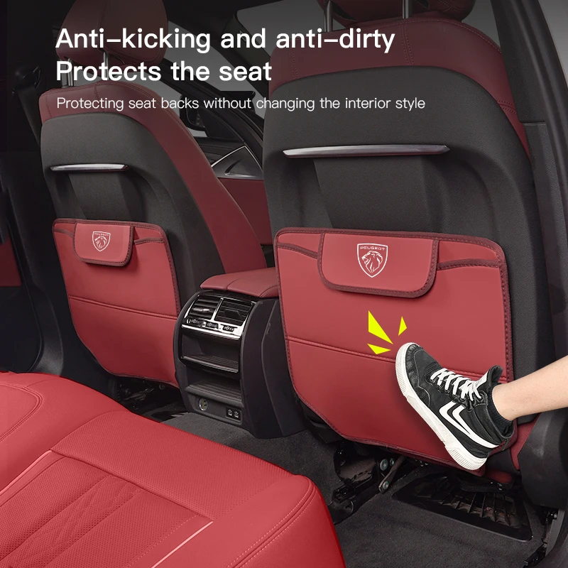 Спинка автомобильного сиденья из искусственной кожи детская противоударная