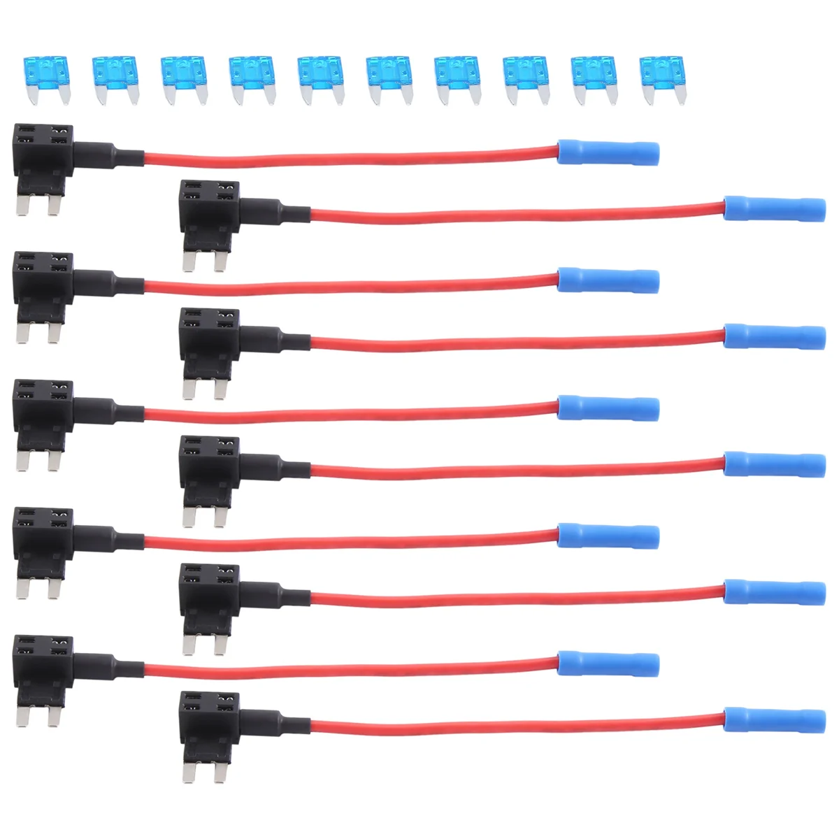 10 шт./упаковка автомобильный адаптер предохранителя 12 В