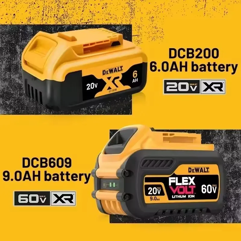 Фото Аккумулятор DeWALT 100% оригинальный 20В/60В 9000мАч MAX FlexVolt для DCB200 DCB205 DCB206 DCB209 DCB182, аккумулятор для электроинструмента, доставка по воздуху. №3
