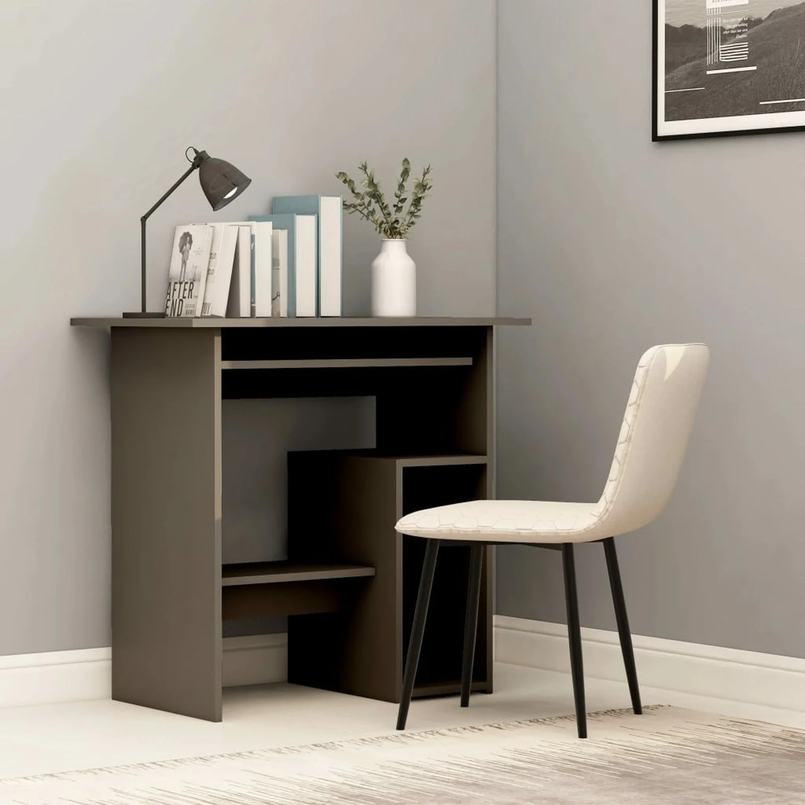 

Desk Gray 31.5"x17.7"x29.1" Chipboard