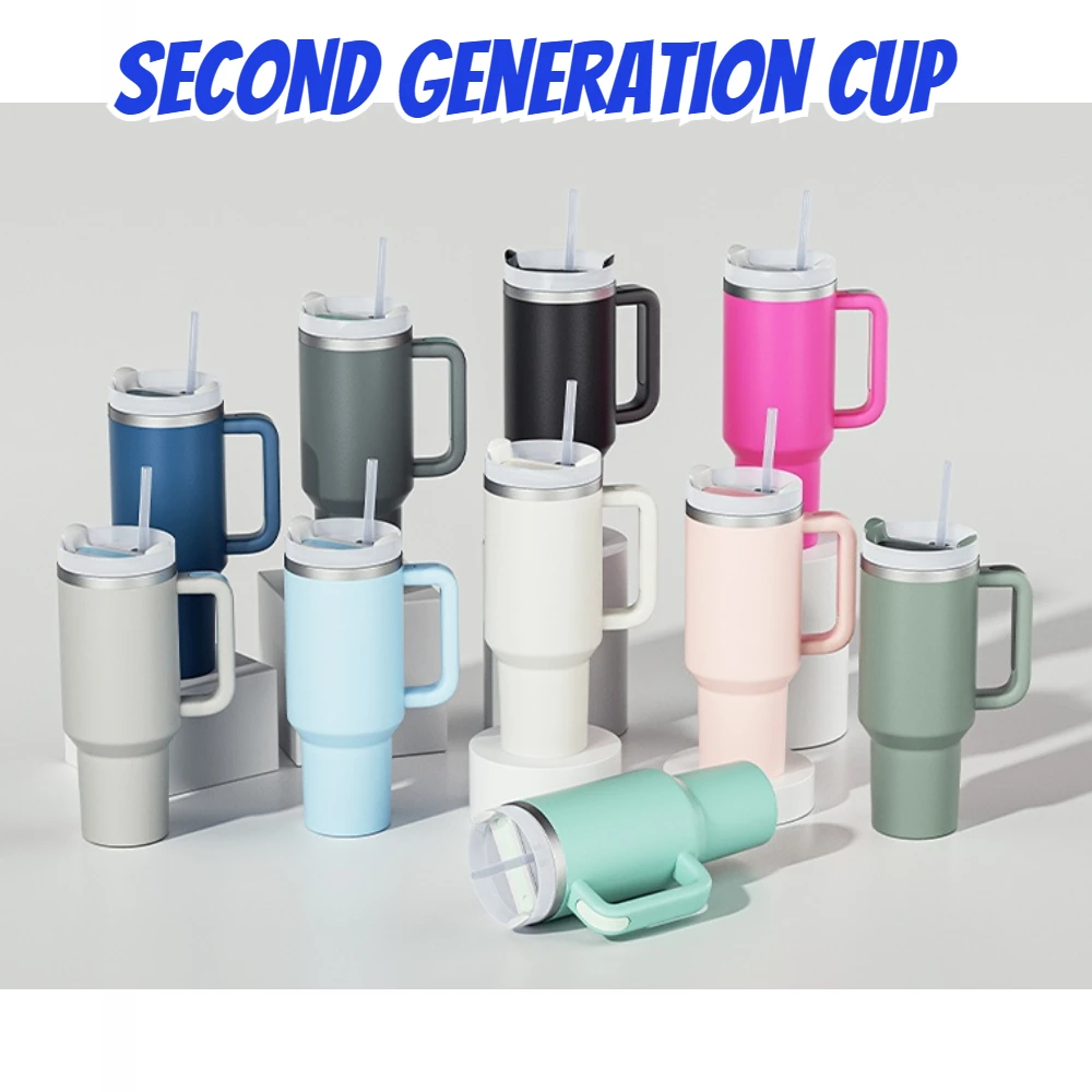 40oz Drinkware Mug Tumbler FlowState Stanley Quencher 1200ML Stanley Cup Stainless Steel Vacuum Insulated Tumbler Ice Coffee Cup