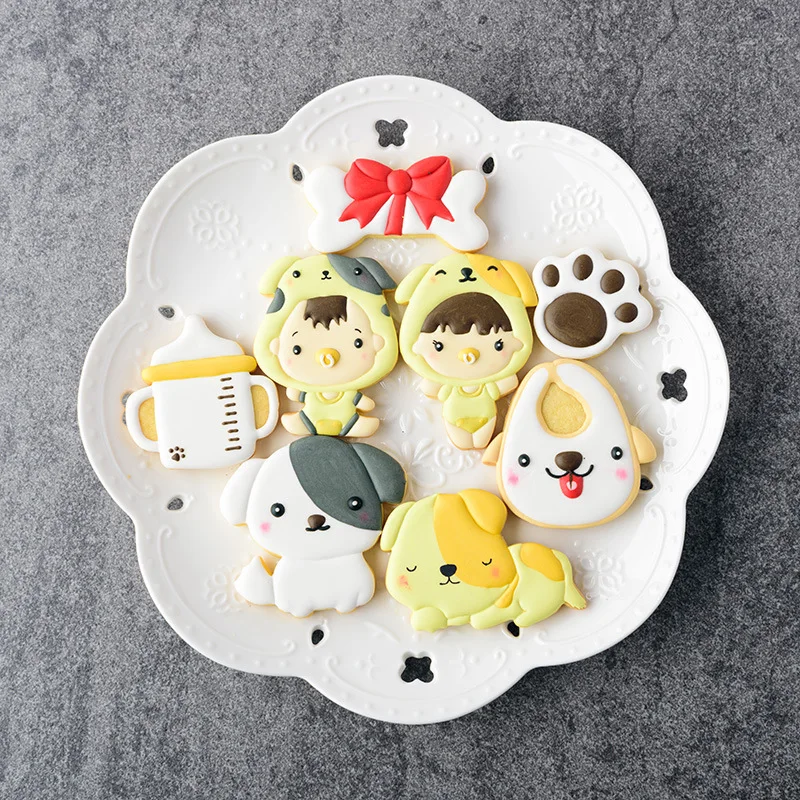 

Cute Puppy Baby Cookie Cutters Stamp Home Fondant Pastry Sugar Crafts Forms Cartoon Dog Animal Bistuit Mold DIY Baking Tools