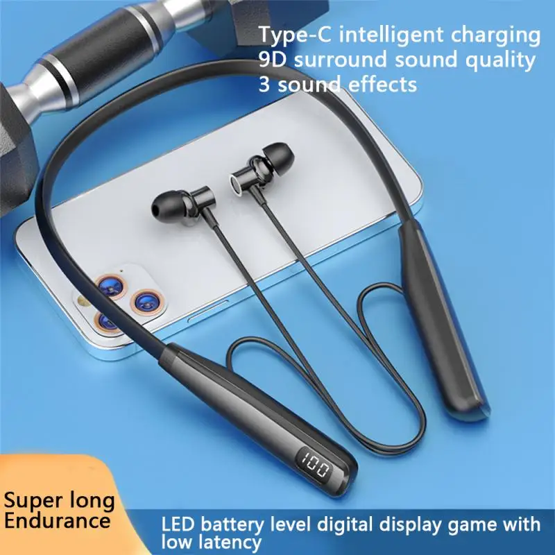 

Super Long Standby Earbuds Neck-hanging Hifi Stereo Sports Headset New Music Earplugs Noise Reduction Headphone Mini