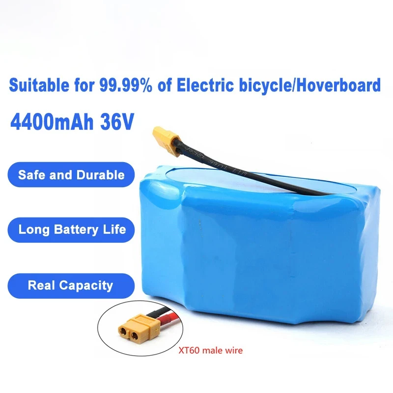 

36V Battery Pack 4400mAh 4.4Ah Rechargeable Lithium Battery Pack for Electric Self Balancing Scooter HoverBoard Unicycle
