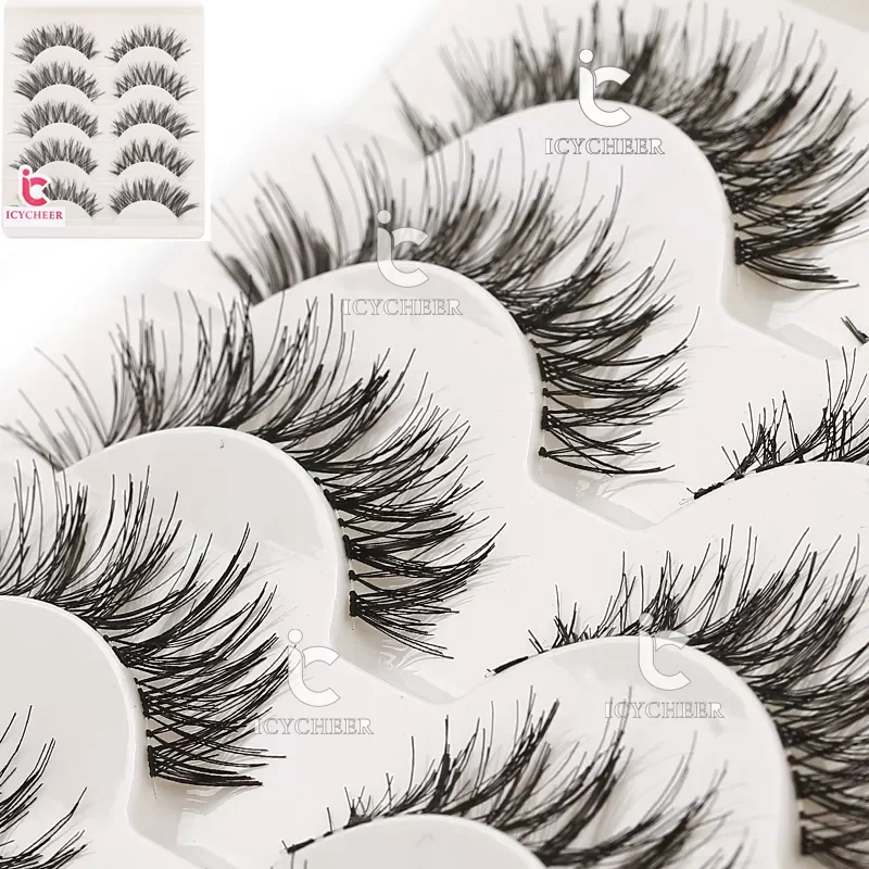 

NEW2023 Beauty Lashes Extension Soft 5 Pairs Makeup Fake False Eyelashes Eyelash